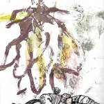 Tilleul argenté, gravure et monotype sur papier, 20 x 30 cm, 2016 © Marie Tijou