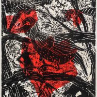 Au jardin, acrylique et gravure, 50 x 40 cm, 2015 © Marie Tijou Au jardin, acrylique et gravure, 50 x 40 cm © Marie Tijou