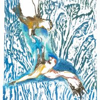 Buses, craie et gravure, 50 x 40 cm, 2015 © Marie Tijou Buses, craie et gravure, 50 x 40 cm © Marie Tijou