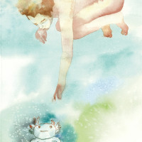 Axolotl, aquarelle et gravure, 30 x 40 cm, 2017 © Marie Tijou Axolotl, aquarelle et gravure, 30 x 40 cm, 2017 © Marie Tijou