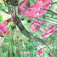 Mélusine, aquarelle et gravure, 56 x 76 cm, 2018 © Marie Tijou Mélusine, aquarelle et gravure, 56 x 76 cm, 2018 © Marie Tijou