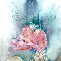 Naissance, aquarelle et gravure, 56 x 76 cm, 2018 © Marie Tijou Naissance, aquarelle et gravure, 56 x 76 cm, 2018 © Marie Tijou