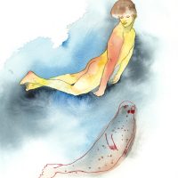 Otarie, aquarelle et gravure, 30 x 40 cm, 2018 © Marie Tijou Otarie, aquarelle et gravure, 30 x 40 cm, 2018 © Marie Tijou