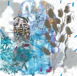 Chrysalide et après, 50 x 50 cm, 2024 © Marie Tijou