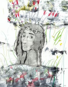 Crosmcomia en couronne, 40 x 60 cm, 2024 © Marie Tijou