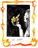 Feu follet, monotype et gravure, 18 x 25 cm, 2023 © Marie Tijou