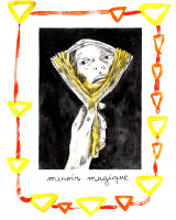 Miroir magique, monotype et gravure, 18 x 25 cm, 2023 © Marie Tijou