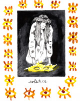 Solstice, monotype et gravure, 18 x 25 cm, 2023 © Marie Tijou