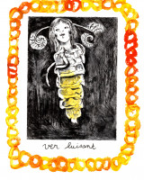 Ver luisant, monotype et gravure, 18 x 25 cm, 2023 © Marie Tijou