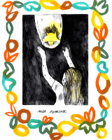 Mes voeux, monotype et gravure, 18 x 25 cm, 2023 © Marie Tijou